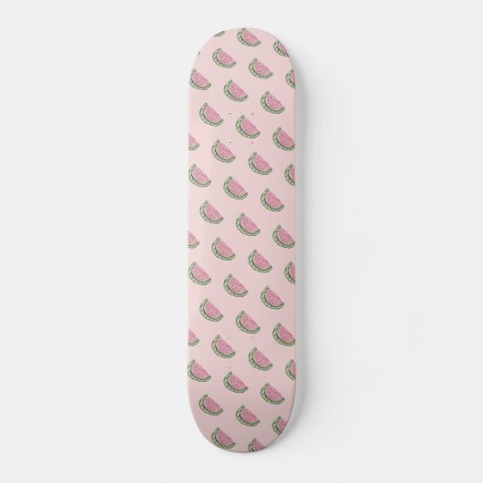 Watermeloen Doodles Pattern Roze Skateboard (Voorkant)