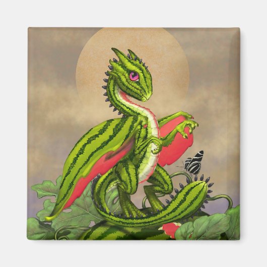 Watermeloen Dragon Squalaismagneten Magneet (Voorkant)