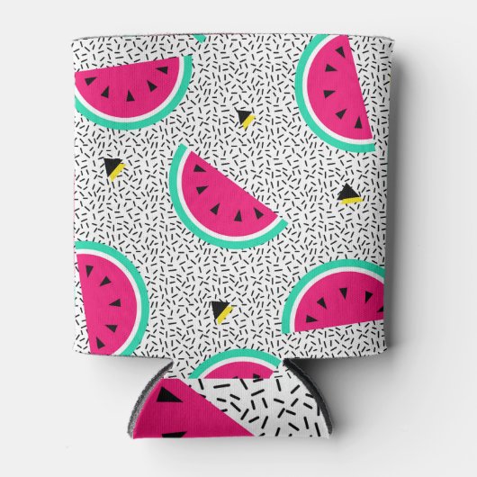 Watermeloen driehoeken: retro zomer textuur. blikjeskoeler (Voorkant)