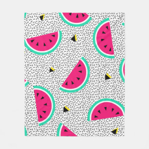 Watermeloen driehoeken: retro zomer textuur. fleece deken