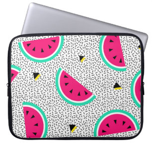 Watermeloen driehoeken: retro zomer textuur. laptop sleeve