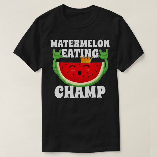 Watermeloen Eating Champ Melon wedstrijd T-shirt (Design voorkant)