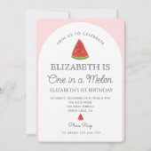 Watermeloen Een in een meloen 1e verjaardag Kaart (Voorkant)