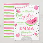 Watermeloen één in een meloen één op de eerste ver kaart (Voorkant / Achterkant)