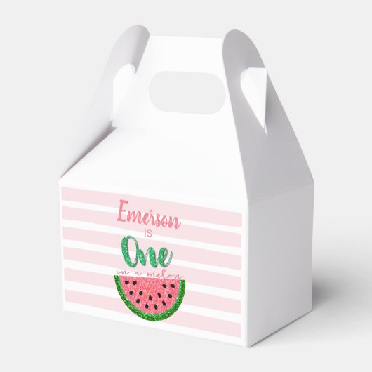 Watermeloen, Een in een meloen, Favoriete dozen, V Bedankdoosjes (Voorkant Zijde)