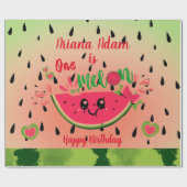 Watermeloen Een in een meloen Meisje's Eerste Verj Cadeaupapier (Vlak)