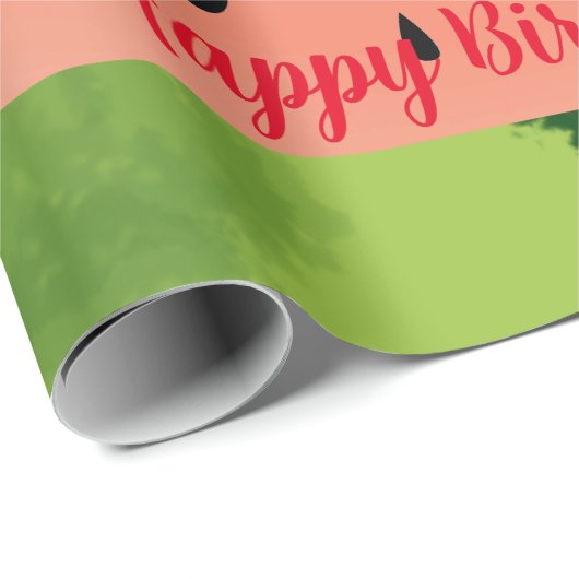 Watermeloen Een in een meloen Meisje's Eerste Verj Cadeaupapier (Rol Hoek)