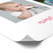 Watermeloen Eerste Jaar Verjaardag Fotobord Poster (Hoek)