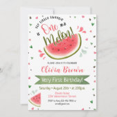 Watermeloen Eerste Verjaardag Een in een Meloen Ui Kaart (Voorkant)