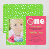 Watermeloen Eerste Verjaardag Een is Zoete Foto Kaart (Voorkant / Achterkant)