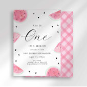 Watermeloen Eerste Verjaardag uitnodiging