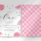 Watermeloen Eerste Verjaardag uitnodiging