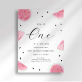 Watermeloen Eerste Verjaardag uitnodiging