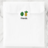 Watermeloen en ananas vrienden Sticker (Tas)