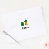 Watermeloen en ananas vrienden Sticker (Envelop)
