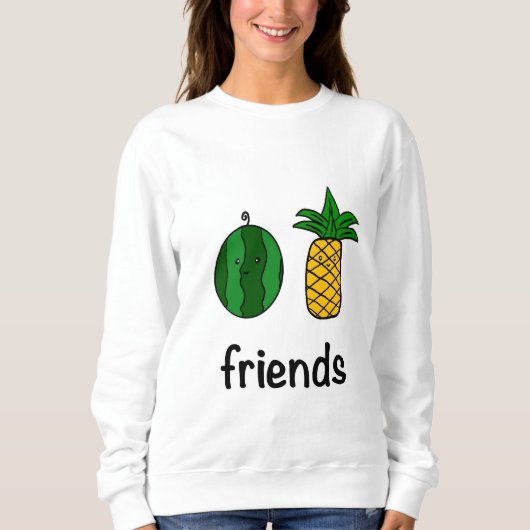 Watermeloen en ananas Vrouwen Sweatshirt (Voorkant)