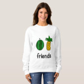 Watermeloen en ananas Vrouwen Sweatshirt (Voorkant volledig)