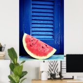 Watermeloen en Blauw Poster (Thuiskantoor)