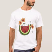 Watermeloen en Daisies Mannen T-Shirt (Voorkant)
