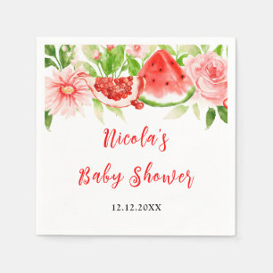 Watermeloen en Granaatappel Baby Shower Servet