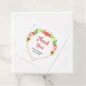 Watermeloen en granaatappel bruiloft dank u bedankjes labels (In situ)