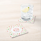 Watermeloen en granaatappel bruiloft kartonnen onderzetters (Insitu)