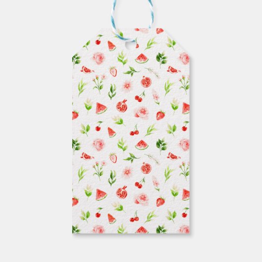 Watermeloen en granaatappel Vrijgezellenfeest Dank Cadeaulabel (Achterkant)