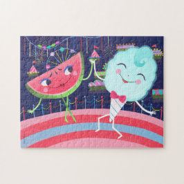 Watermeloen en Katoen Snoep Carnaval Legpuzzel