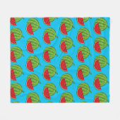 Watermeloen en Slice Fleece Deken (Voorkant (Horizontaal))