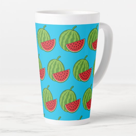 Watermeloen en Slice Latte Mok (Rechterhoek)