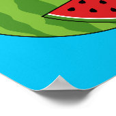 Watermeloen en Slice Poster (Hoek)