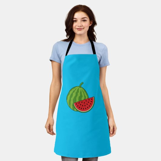 Watermeloen en Slice Schort (Gedragen)