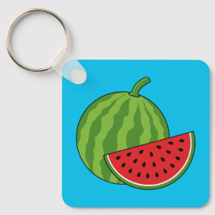 Watermeloen en Slice Sleutelhanger