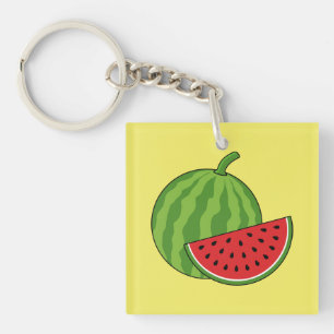 Watermeloen en Slice Sleutelhanger