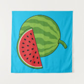 Watermeloen en Slice Wandkleed (Voorkant (horizontaal))