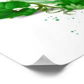 Watermeloen en spatten van schilderij van waterver poster (Hoek)