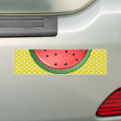 Watermeloen en stippen bumpersticker (Op auto)