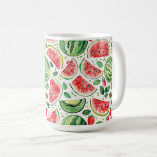 Watermeloen en zomer fruit patroon koffiemok