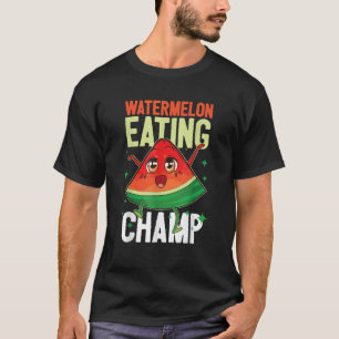 Watermeloen Eten Champ Melon Lover Tropische Fruit T-shirt