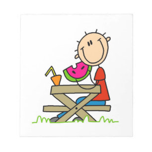 Watermeloen eten notitieblok