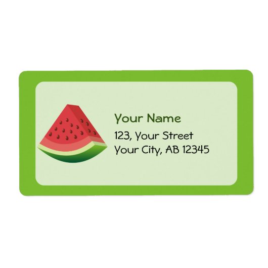 Watermeloen Etiket (Voorkant)