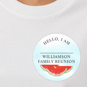 Watermeloen Familie Reünie Hallo Mijn Naam Is  Ronde Sticker