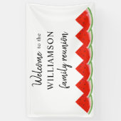 Watermeloen Familie Reünie Welkom Spandoek (Verticaal)