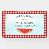 Watermeloen Familie Reünie Welkom Spandoek (Horizontaal)