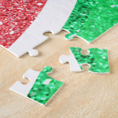 watermeloen faux glitter-ontwerp legpuzzel (Zijkant)