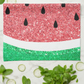 watermeloen FAUX glitter Theedoek (Gevouwen)