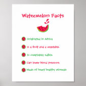 Watermeloen Feiten Poster (Voorkant)