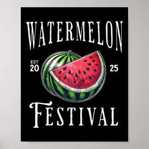 Watermeloen Festival 2025 Meloen Vruchten Zomer Va Poster