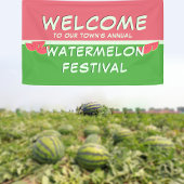 Watermeloen Festival Welkomstbanner Spandoek