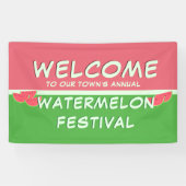 Watermeloen Festival Welkomstbanner Spandoek (Horizontaal)